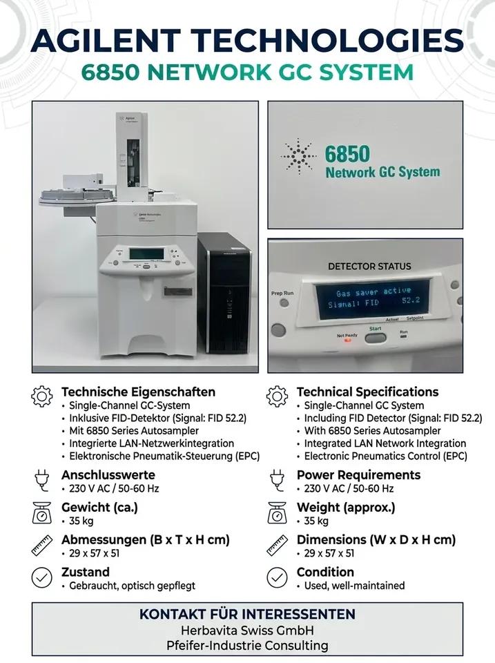 Agilent Technologies 6850 Network GC System inkl. Autosampler