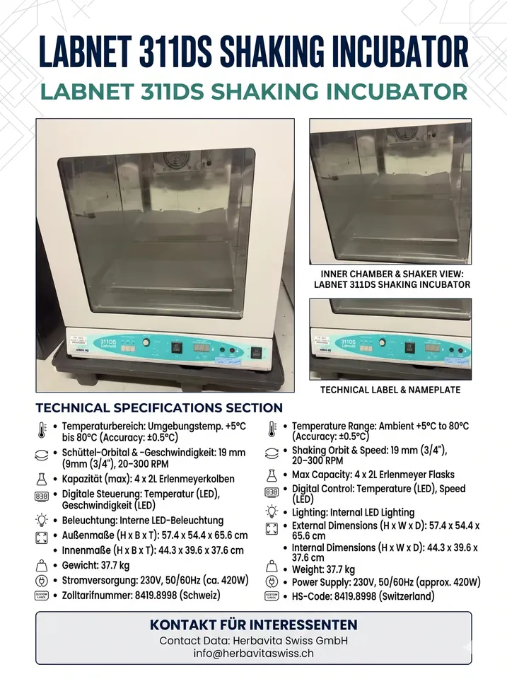 Labnet 311DS Shaking Incubator, I-5311-DS, 2015
