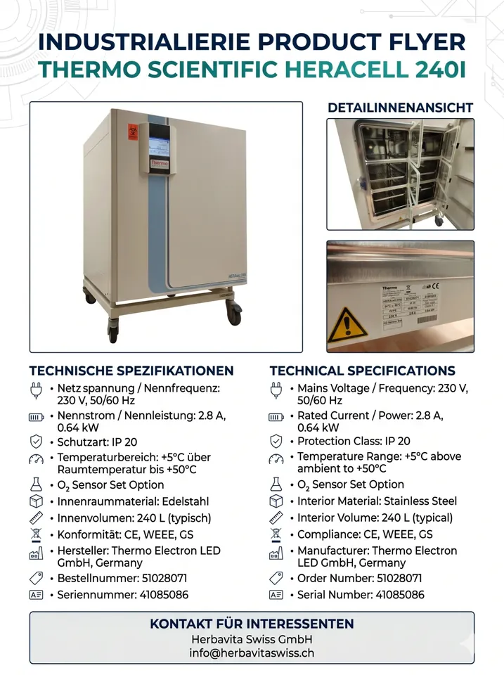 Thermo Scientific HERACell 240i, 51026331, 2012
