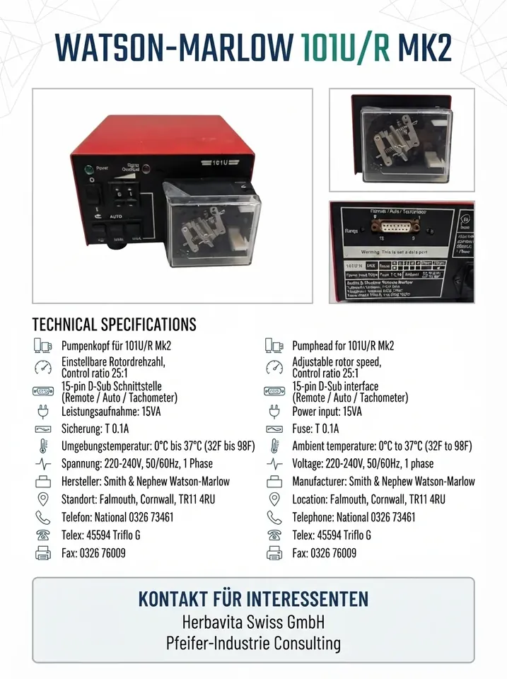 Watson-Marlow 101U/R Mk2, 101U/R Mk2