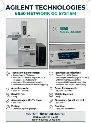 Agilent Technologies 6850 Network GC System inkl. Autosampler