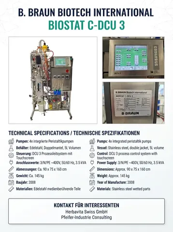 B. Braun Biotech International BIOSTAT C-DCU 3
