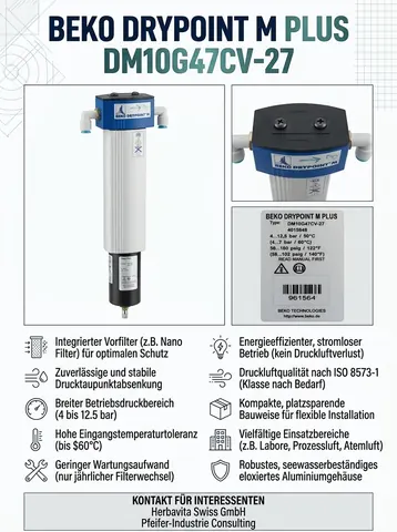 BEKO TECHNOLOGIES / DRYPOINT® M PLUS, 4015848 (Typ DM10G47CV-27), 2014