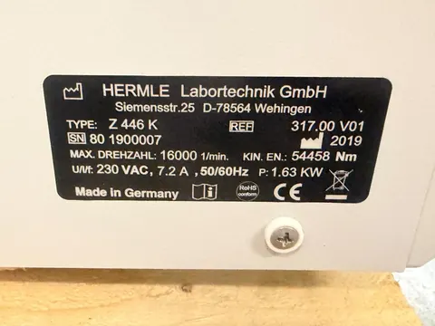 HERMLE Labortechnik / Z 446 K, 2019 – Ansicht 4